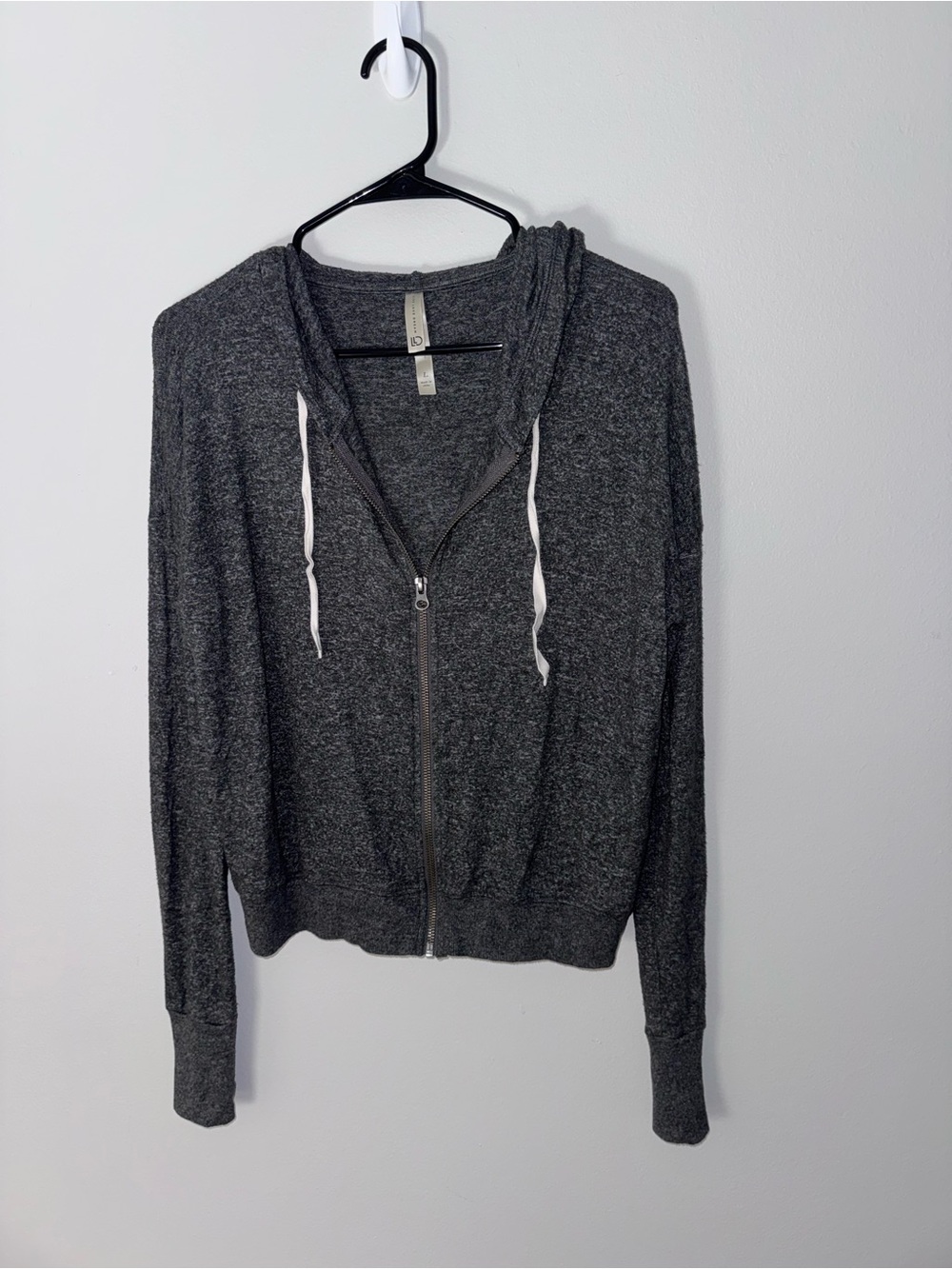 Cozy Charcoal Zip-Up Hoodie - Unbranded